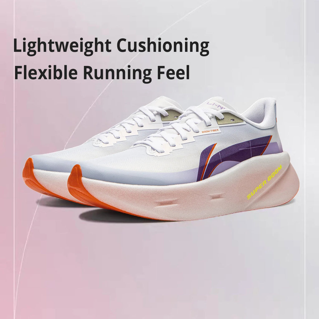 Li-Ning Women's CHAOYING PRO Cushion Running Shoes SUPER BOOM Lightweight Breathable LiNing Daily Sports Shoes ARBW004