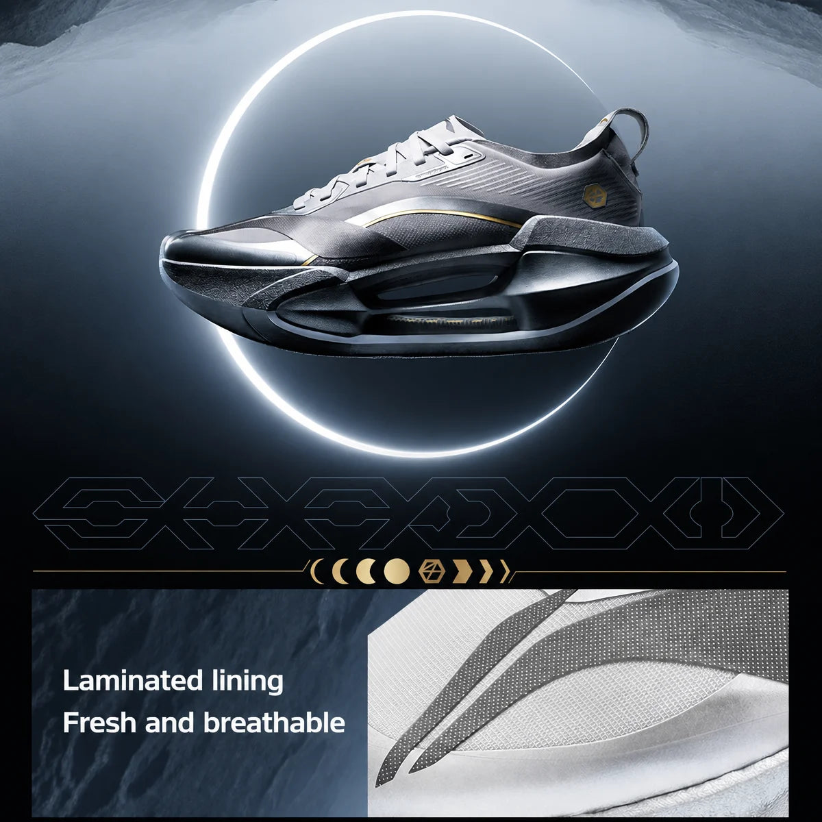 Li-Ning Women's SHADOW 4 ESSENTIAL Running Shoes SUPER BOOM Rebound-Speed LiNing Sports Shoes Daily Jogging Sneakers ARRW008