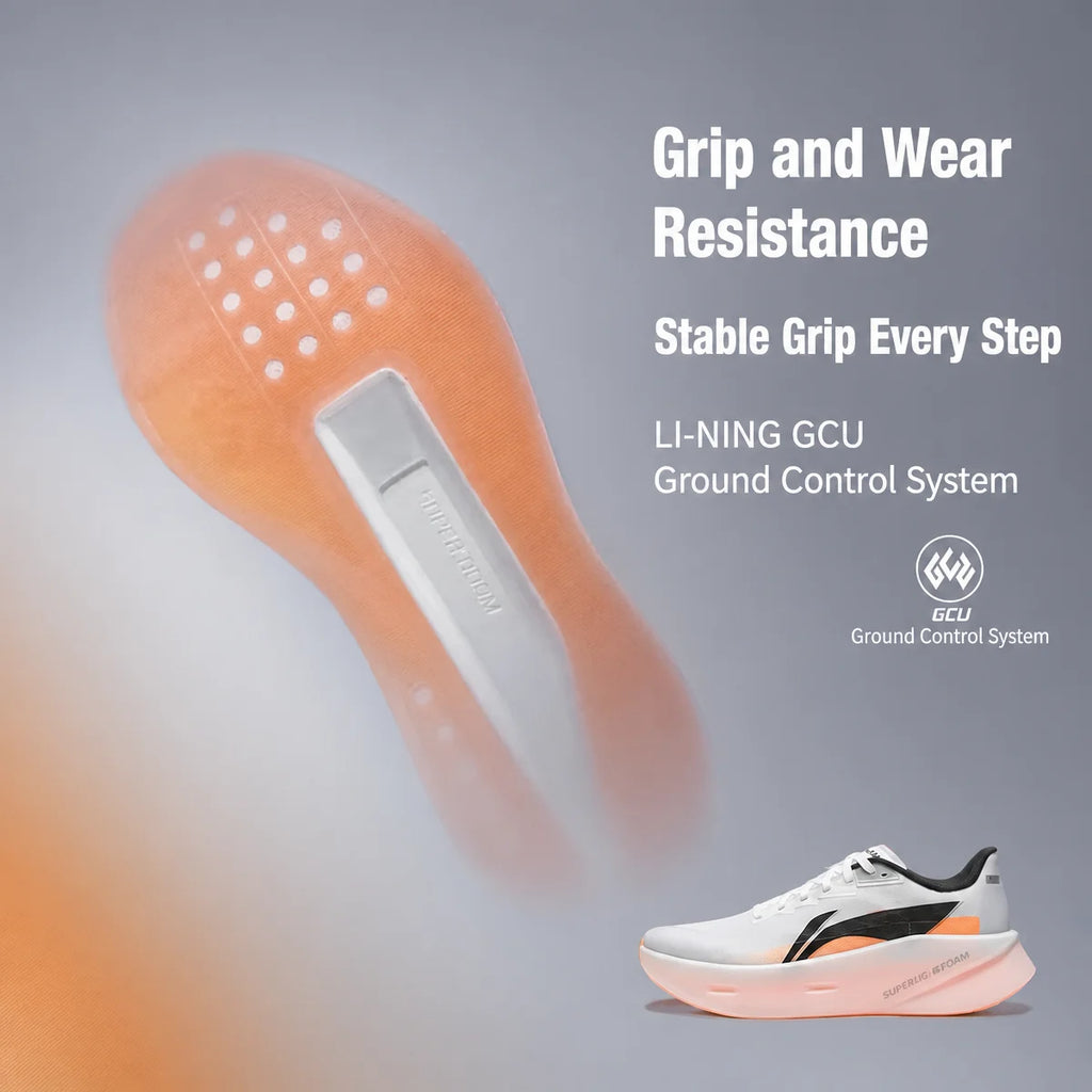 Li-Ning Men's CHAOYING PRO Cushion Running Shoes BOOM FIBER Breathable Lightweight Rebound LiNing Daily Sports Shoes ARBW003