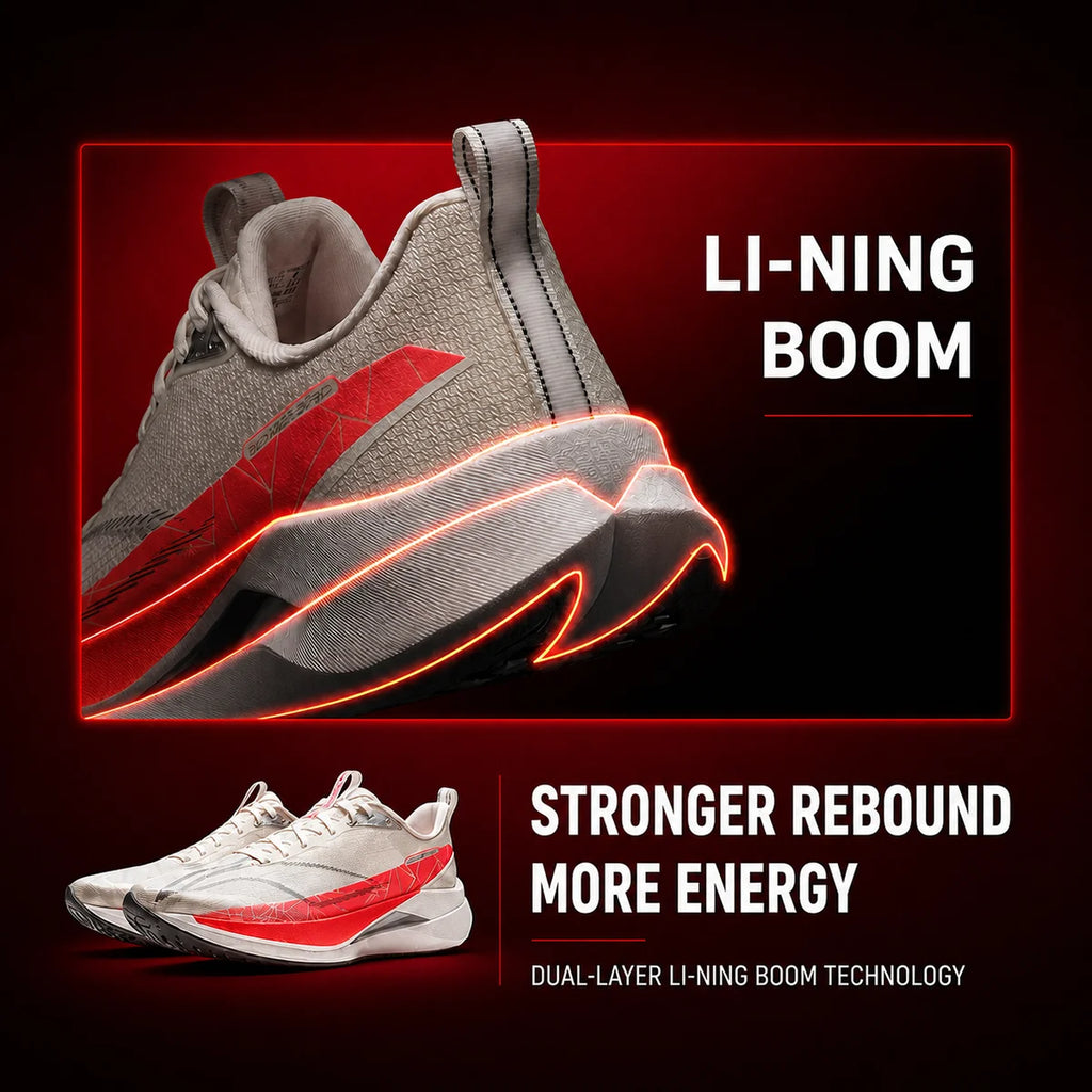 Li-Ning Men's RED HARE 9 PRO Racing Running Shoes BOOM Cushion Rebound Breathable Reflective LiNing Stable Sneakers ARPW001