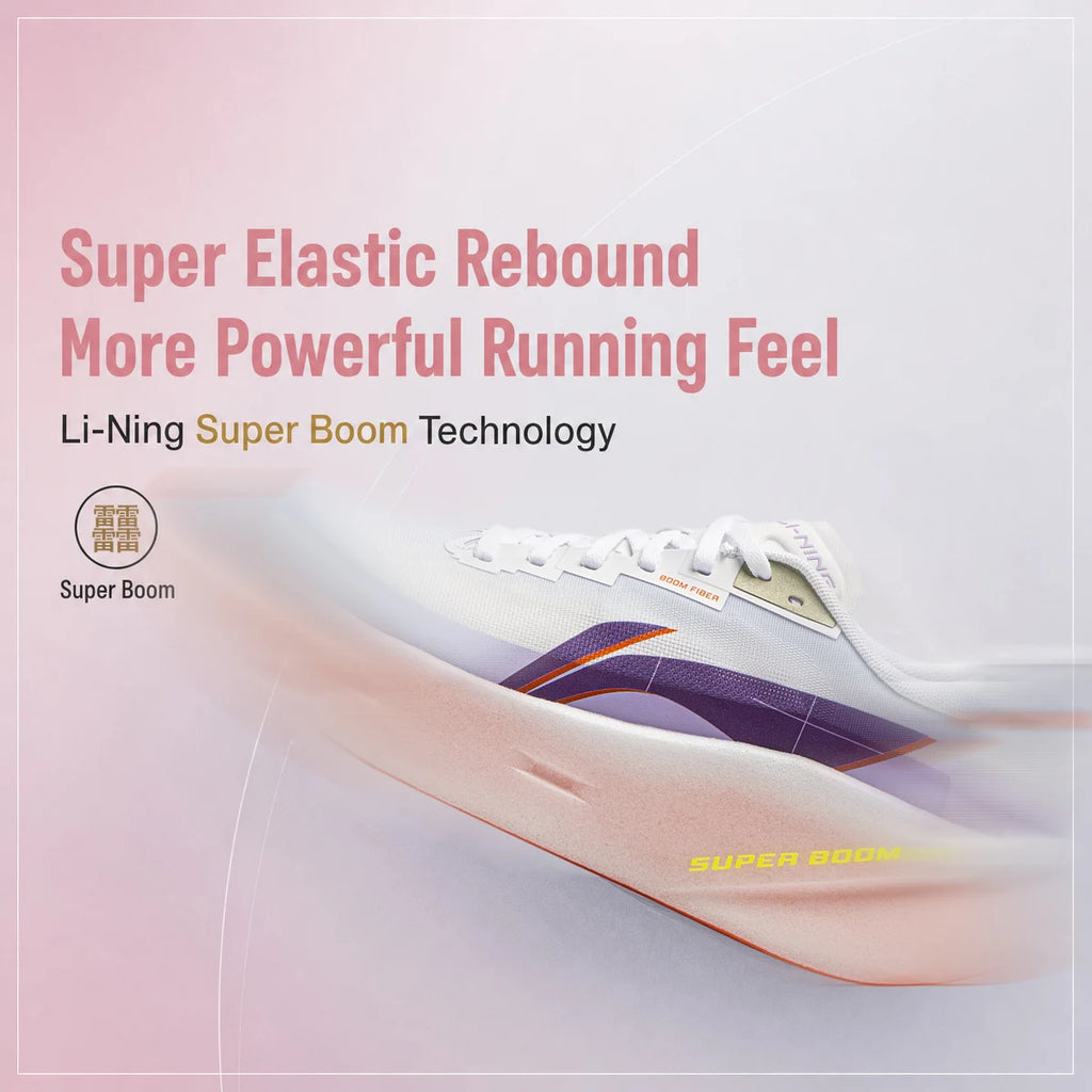 Li-Ning Women's CHAOYING PRO Cushion Running Shoes SUPER BOOM Lightweight Breathable LiNing Daily Sports Shoes ARBW004