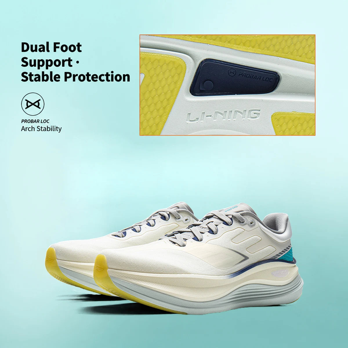 LiNing Men's YUEYING 5 PRO Optimized Cushion Running Shoes with Wide Toe Box SUPER BOOM LiNing Sneakers ARHV013 ARHW001
