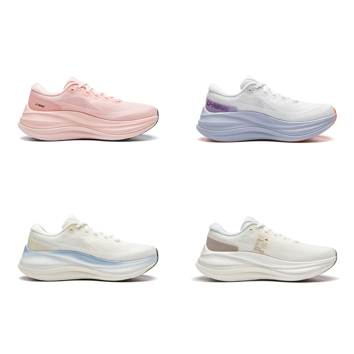 Li-Ning Women's YUEYING 6 PRO Optimized Cushion Running Shoes with Wide Toe Box SUPER BOOM Reflective LiNing Sneaker ARHW016