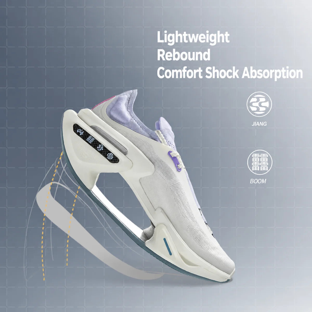 Li-Ning Unisex SHADOW 3 Running Shoes BOOM JIANG Cushion Comfort Sports Shoes LiNing Wearable Anti-Slippery Sneakers ARRV001