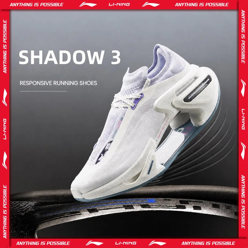 Li-Ning Unisex SHADOW 3 Running Shoes BOOM JIANG Cushion Comfort Sports Shoes LiNing Wearable Anti-Slippery Sneakers ARRV001