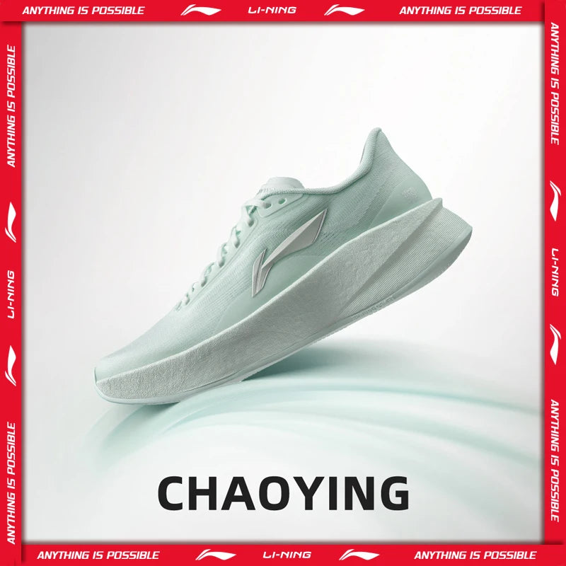Li-Ning Women's CHAOYING Cushion Running Shoes BOOM Lightweight Rebound TEMPO BOUNSE Flexible LiNing Comfortable Sneaker ARBW008