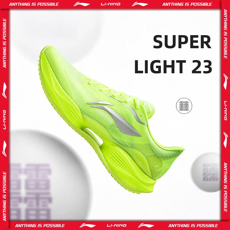 Li-Ning Men's SUPER LIGHT 23 Light Running Shoes BOOM Breathable Durable Stable Comfort LiNing Daily Jogging Sneakers ARBW017