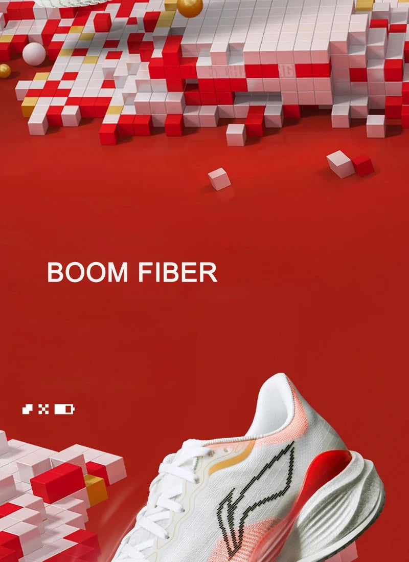 Li-Ning Men's SUPER LIGHT 22 Light Running Shoes TEMPO BOUNSE Cushion BOOM FIBER LiNing Wearable Anti-Slip Sneakers ARBV001