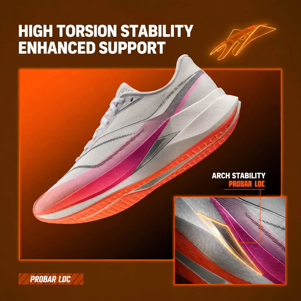 Li-Ning Men's RED HARE 9 PRO Racing Running Shoes LN DWR Water Repellent Lightweight High Rebound LiNing Training Shoes ARPW021