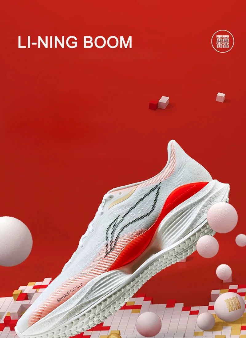 Li-Ning Women's SUPER LIGHT 22 Light Running Shoes TEMPO BOUNSE Cushion BOOM FIBER LiNing Wearable Anti-Slip Sneakers ARBV002