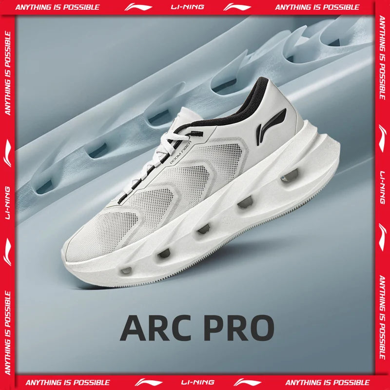 Li-Ning Women's ARC PRO Cushion Running Shoes BOOM Shock Absorption High Rebound LiNing Lightweight Protection Sneakers ARHW026